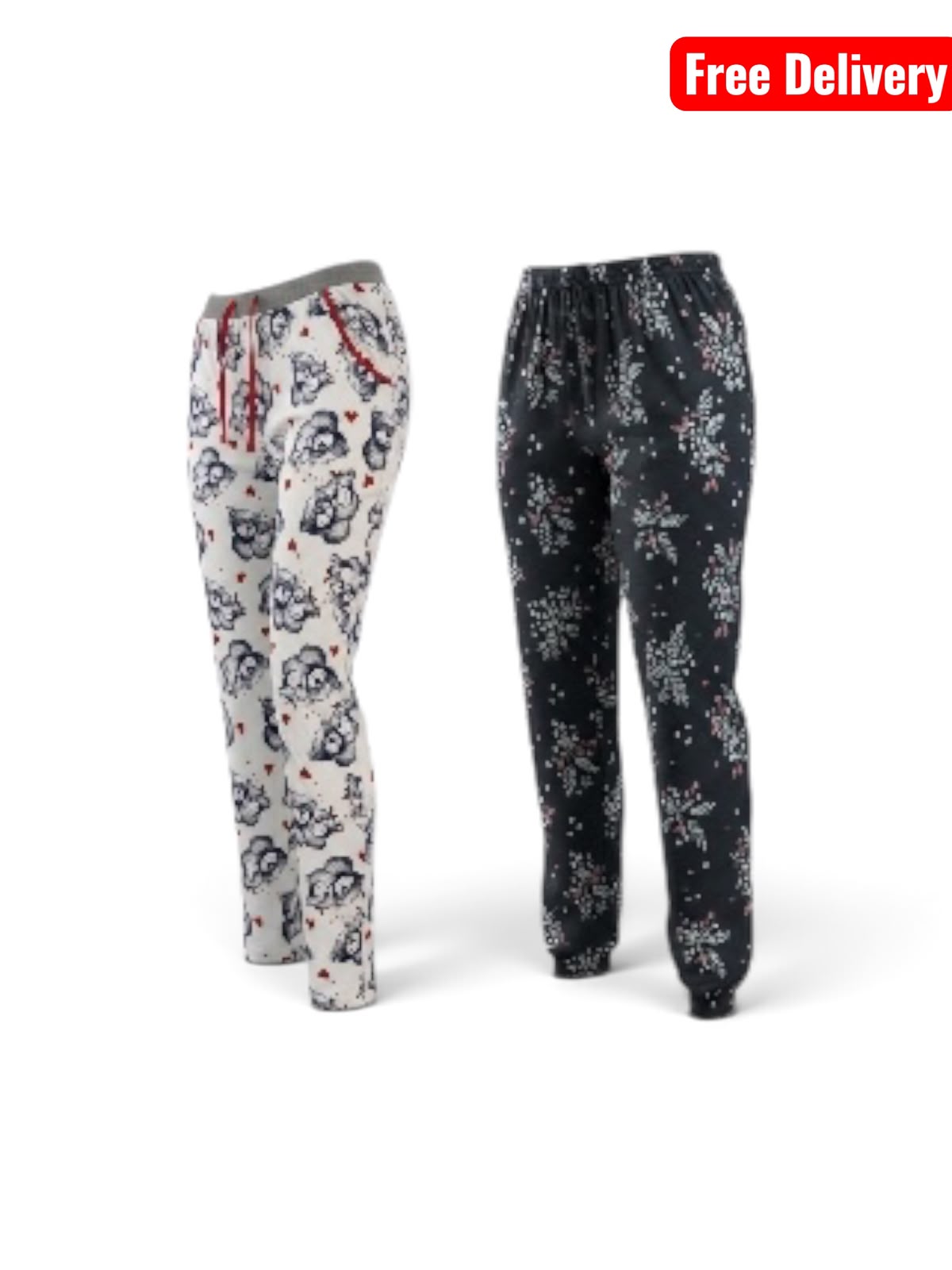 Pack of 2 Printed PJ’s Women
